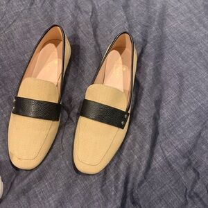 Stylish Beige and Black Womens Loafers